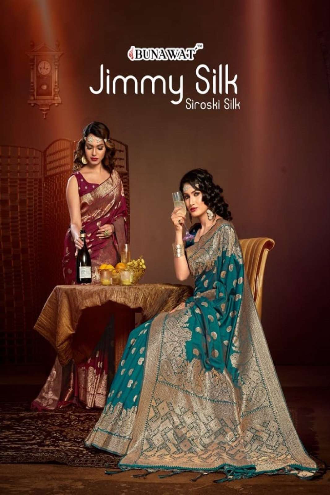 Bunawat Jimmy Silk Designer Banarasi Silk Festive Saree Collection