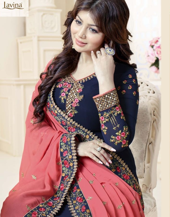 Ayesha Georgette Designer Suits With Embroidery Work By Lavina