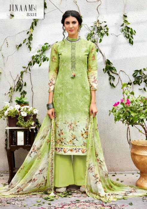 Printed Cotton Satin Designer Suits By Jinaam