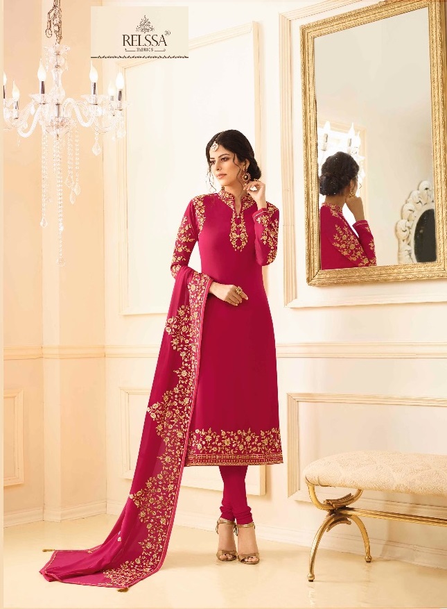 Heavy Embroidery Designer Georgette Straight Suits