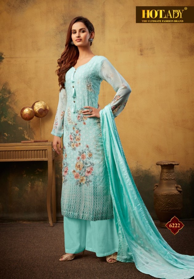 Hotlady Samisha Vol-2 6221 To 6227 Series Pure Georgette Digital Prints Suits Collection