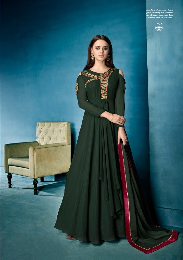 Vardhan Navya Vol-7 164 To 168 Georgette Anarkali Gown Style Suit Collection