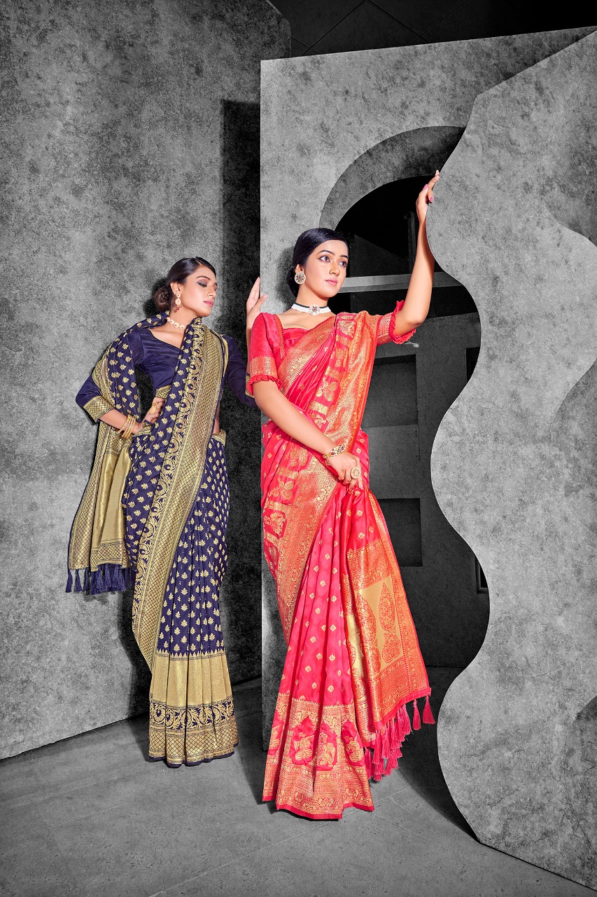 Rajyog Presents Asopalav Silk  Soft Silk Weaving Function Wear Fancy Saree Collection