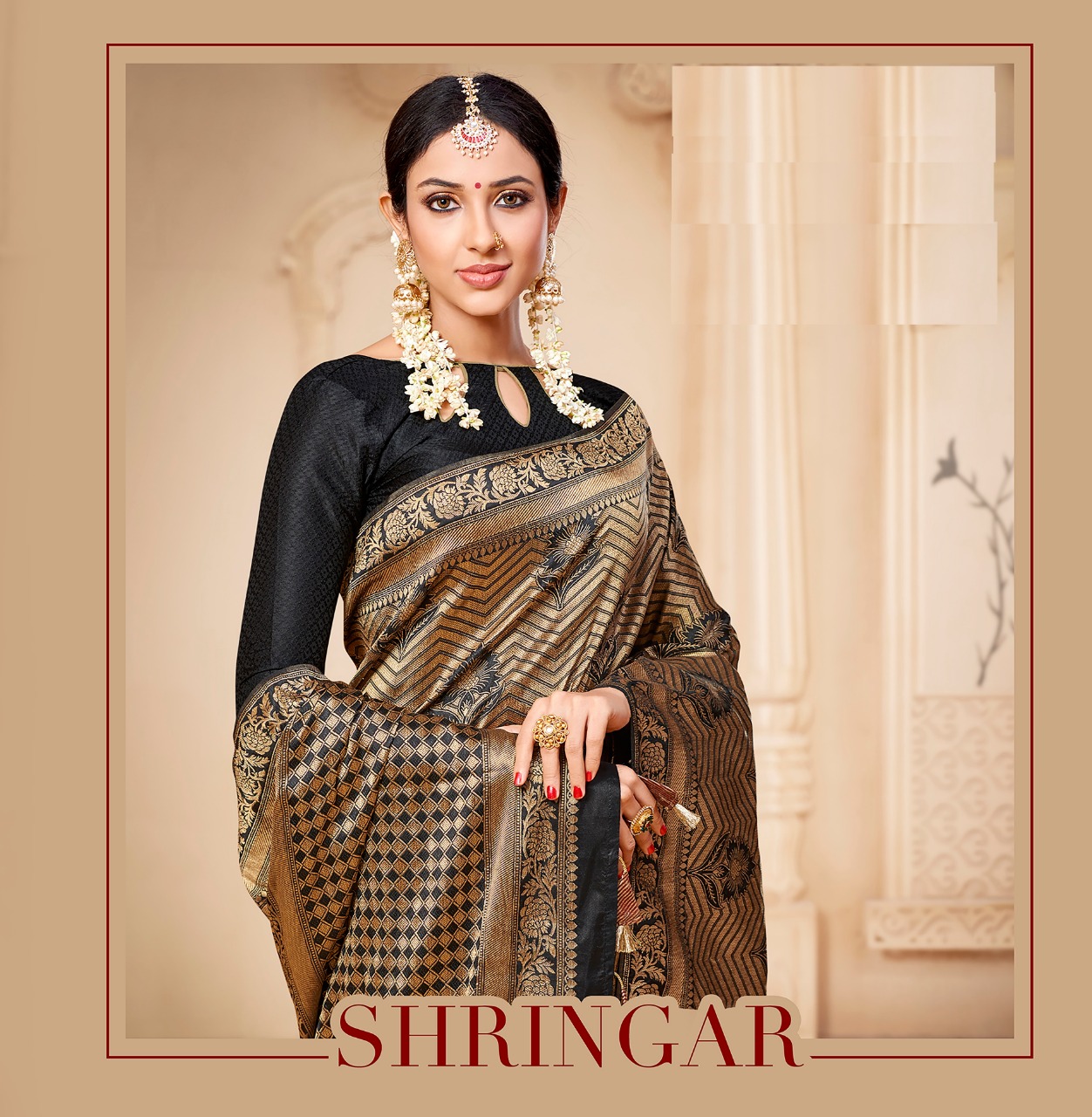 Shri Mataaram Presents Sringar-1 Series 9501 To 9512 Women Designer Art Banarasi Silk Thread Weaving Party Wear Saree Collection