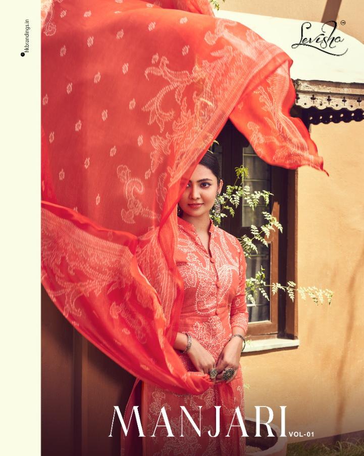 Levisha Presents Manjari Vol-1 113 - 120 Series Beautiful Cotton Bandhani  Print With Attractive Designer Work Fancy Salwar Suit Collection