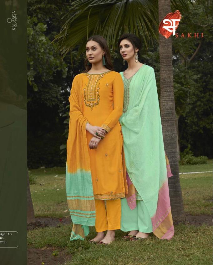 Swagat Presents Sakhi Vol-2 1101 - 1108 Series Muslin Silk With Embroidery Work Fancy Designer Casual Wear Salwar Suit Collection