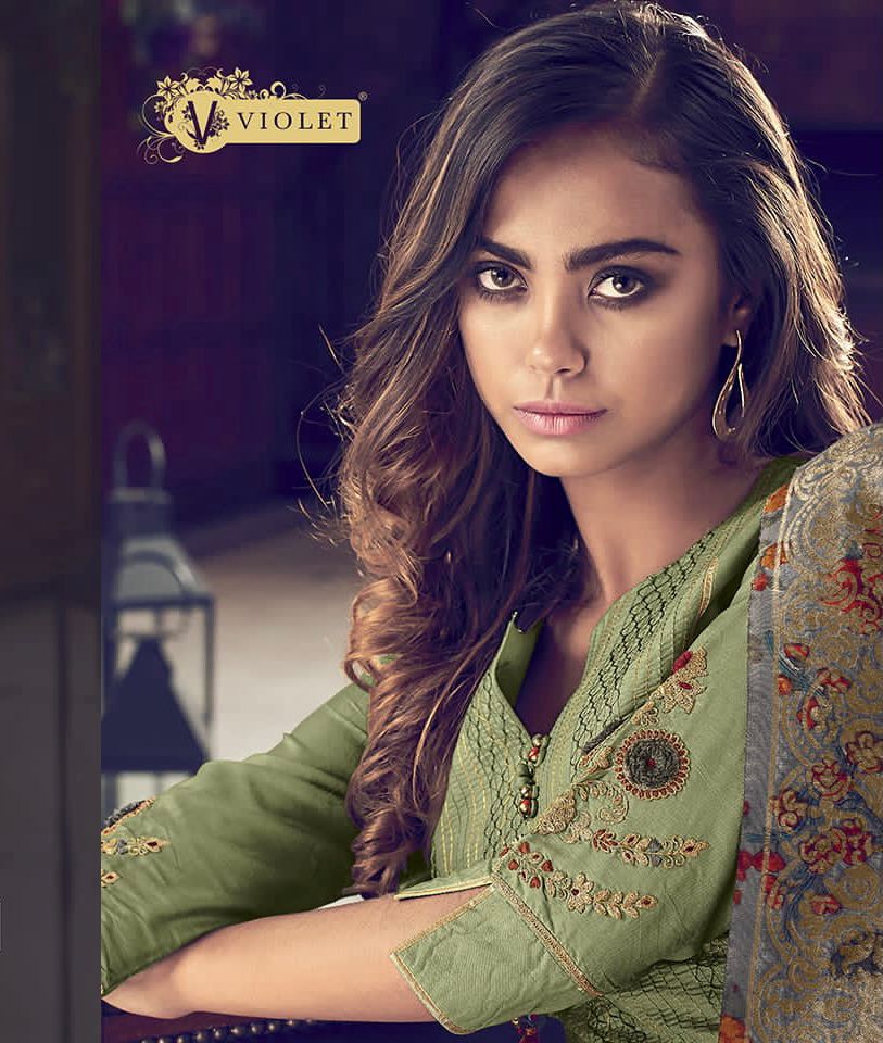 Swagat Nx Presents Violet 5001 - 5012 Series Pure Tusser Silk With Beautiful Work Event Wear Salwar Suit Collection