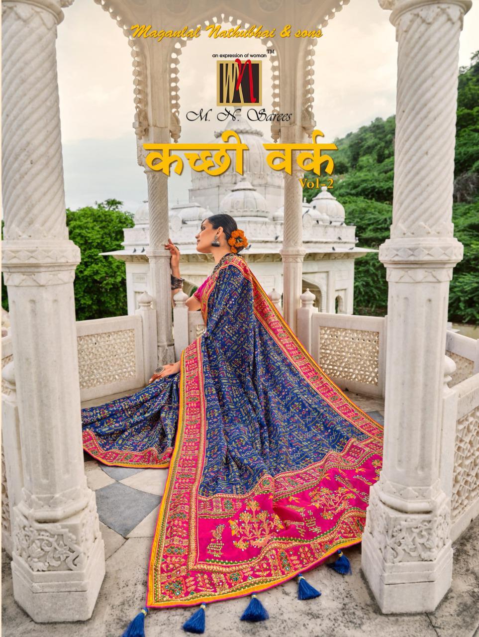 Mn Presents Kachhi Work -2 5901-5906 Series Exclusive Banarasi Silk Saree Collection Wholesaler At Surat
