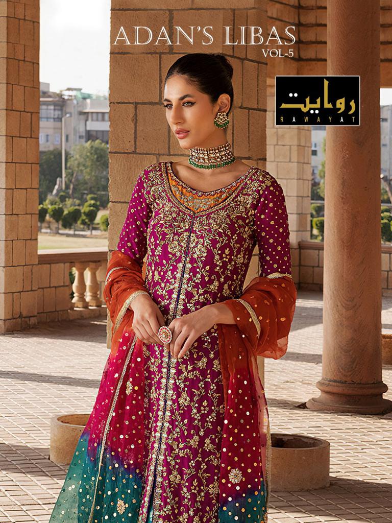 Riwayat Presents Adans Libas Vol 5 1330 To 1332 Indian Women Designer Muslim Pakistani Eid Salwar Kameez Suit At Wholesale Price