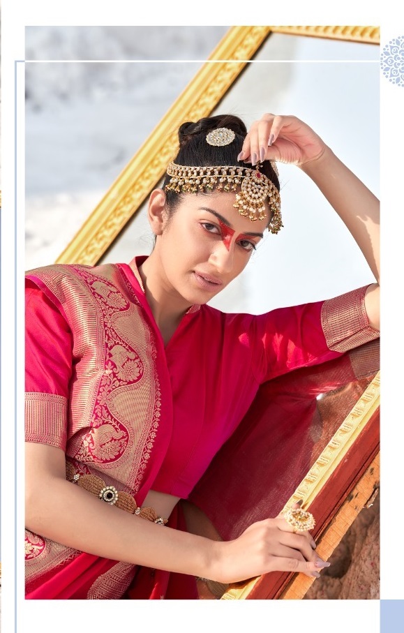 Manjubaa Presents Madhuja Silk 7901-7910 Series Indian Traditional Wear Banarasi Silk Saree At Wholesale Price