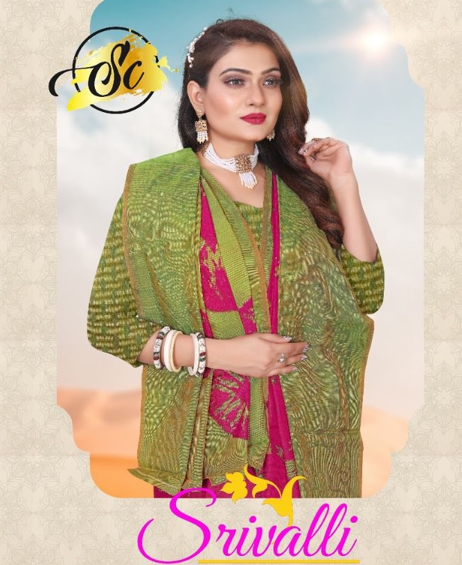 Sarita Creation Presents Srivalli 1101-1108 Series Casual Wear Saree At Wholesale Price