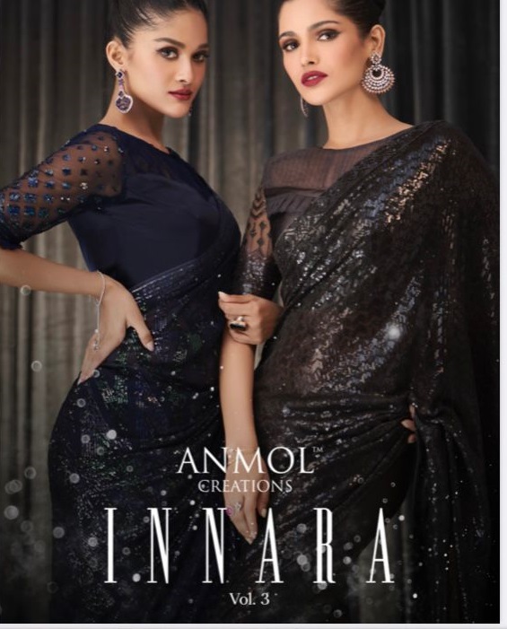 Anmol Prssents Innara Vol-3 2301 To 2314 Series Designer Party Wear Saree Collection At Wholesale Price