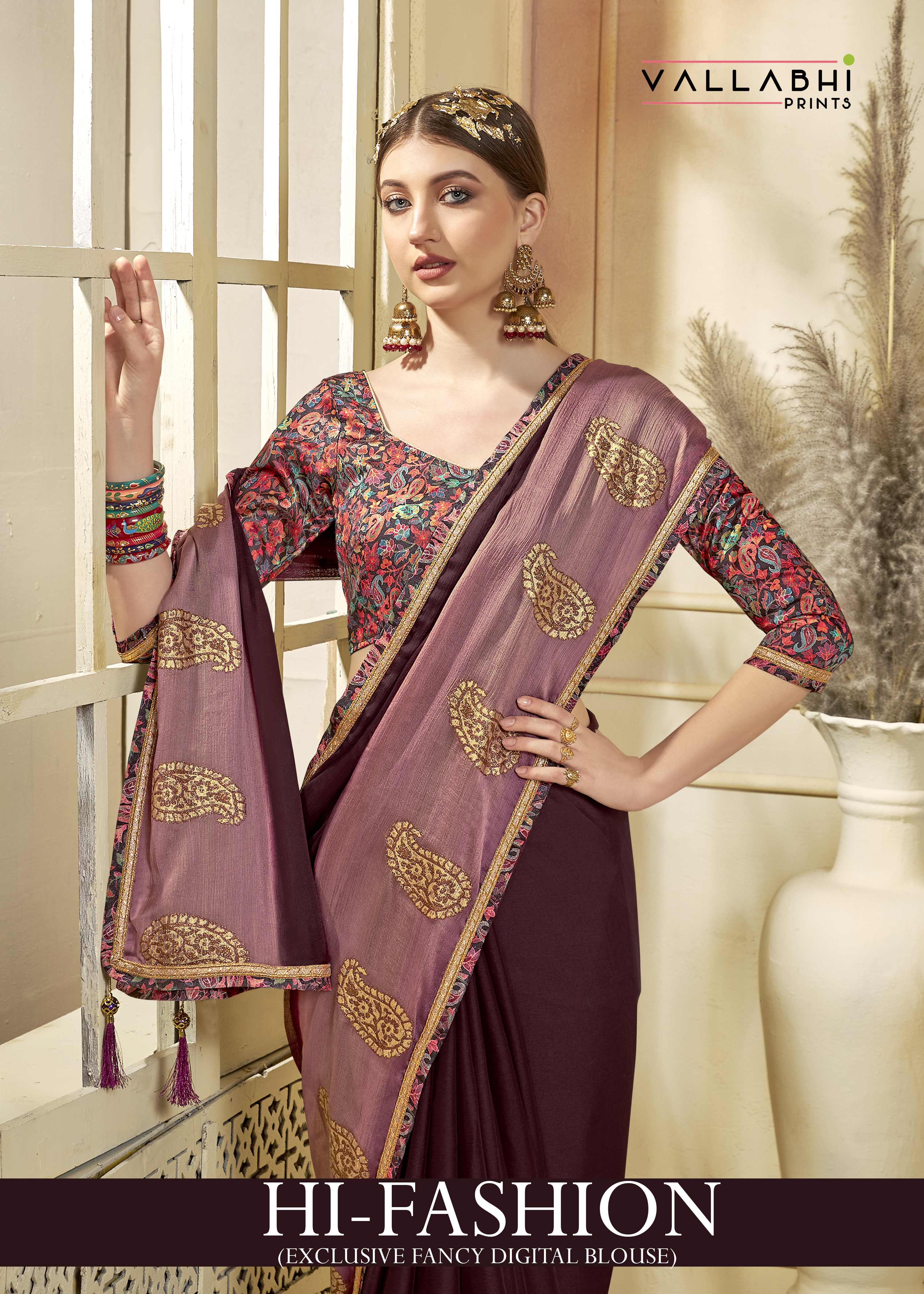 Triveni Presents Hi-fashion 15141 To 15148 Series Indian Women Traditional Wear Saree Collection At Wholesale Price