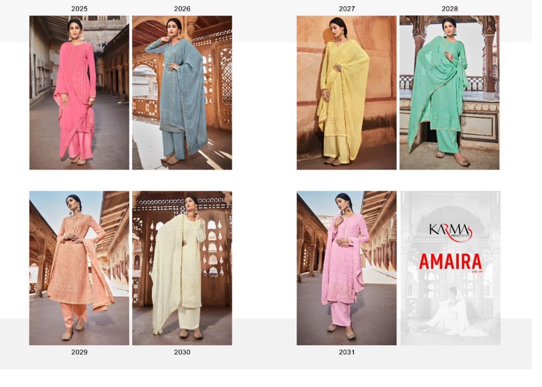 Karma Presents  Amaira Vol-5 2025 - 2031 Series Indian Designer Pakistani Party Wear Salwar Kameez At Wholesale Price