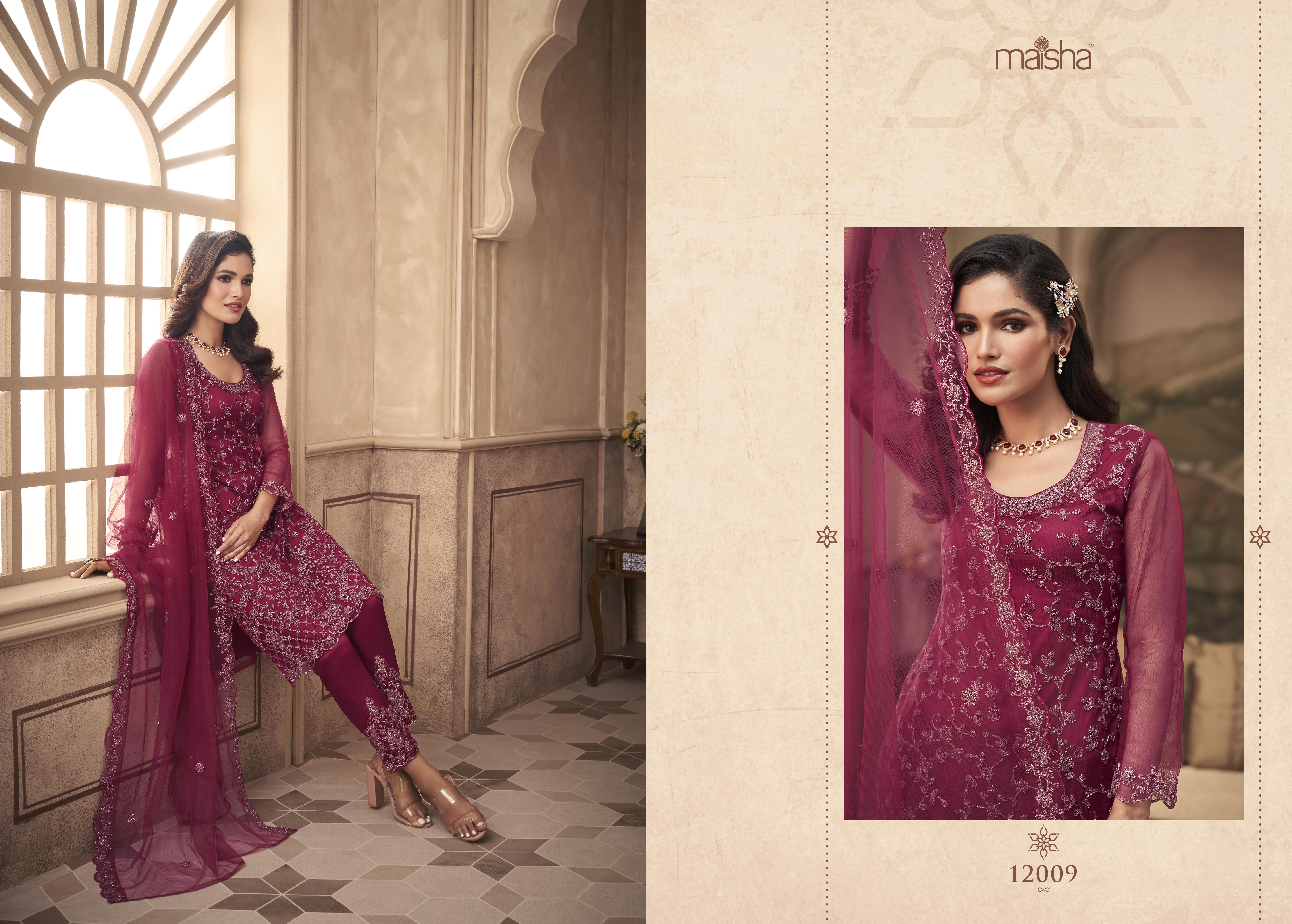 Maisha Presents Aleema 12007 - 12012 Series Designer Indian Salwar Kameez Suit Pakistani Festive Wear At Wholesale Price