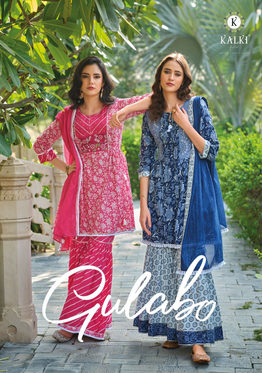 KALKI FASHION PRESENTS GULAB 95001 - 95006 SERIES INDIAN WOMEN READY TO WEAR KURTI SALWAR SUIT CASUAL TRADITIONAL PARTY WEAR COLLECTION