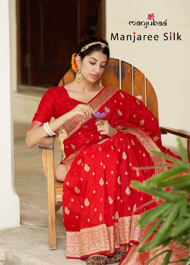 Manjubaa Manjaree Silk 7201-7208 Series Banarasi Soft Silk Sarees Collection At Wholesale Price