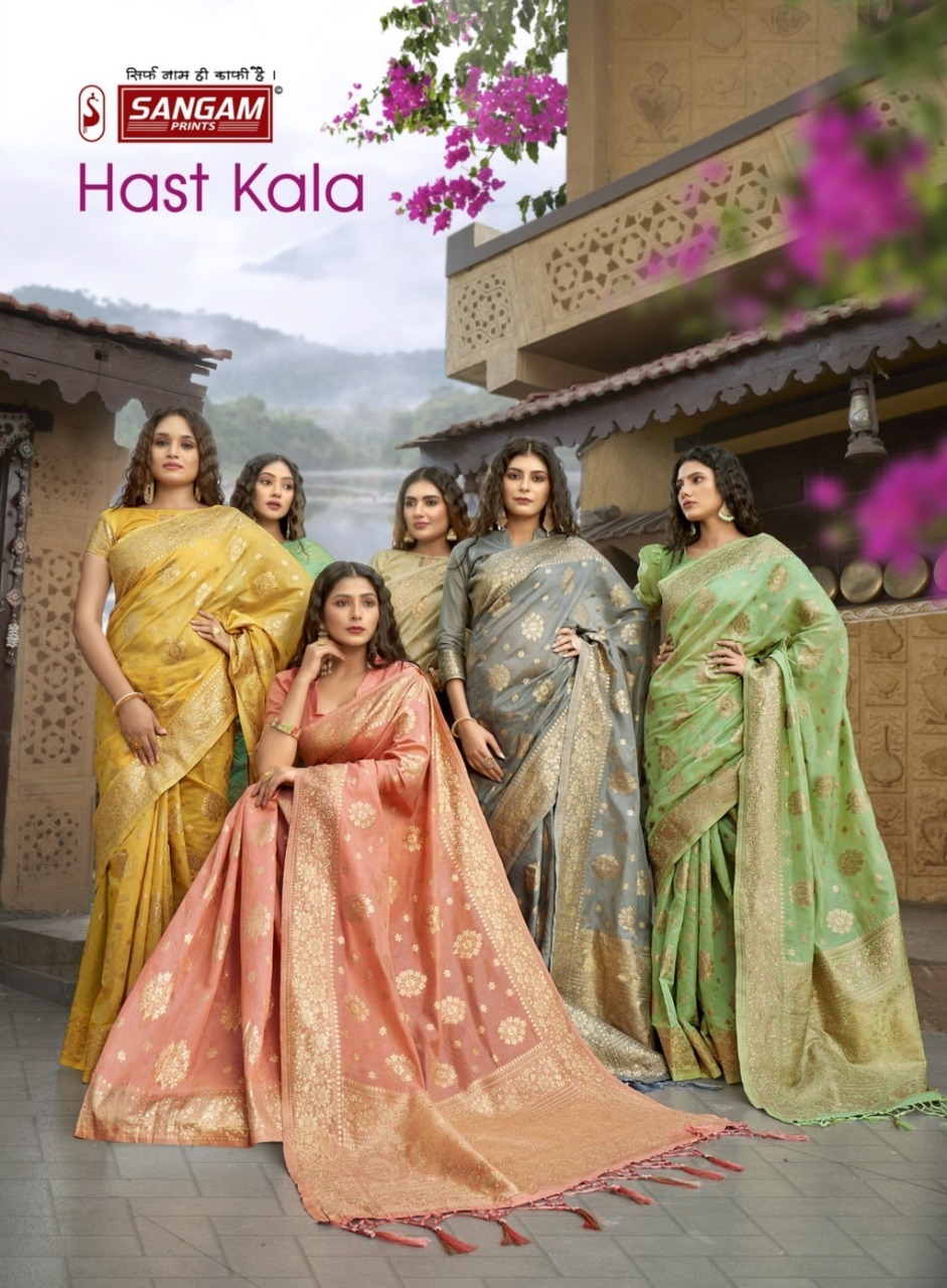 Balaji Emporium Presents Hast Kala 1001 To 1006 Series Cotton Designer Sarees Collection At Wholesale Price 152