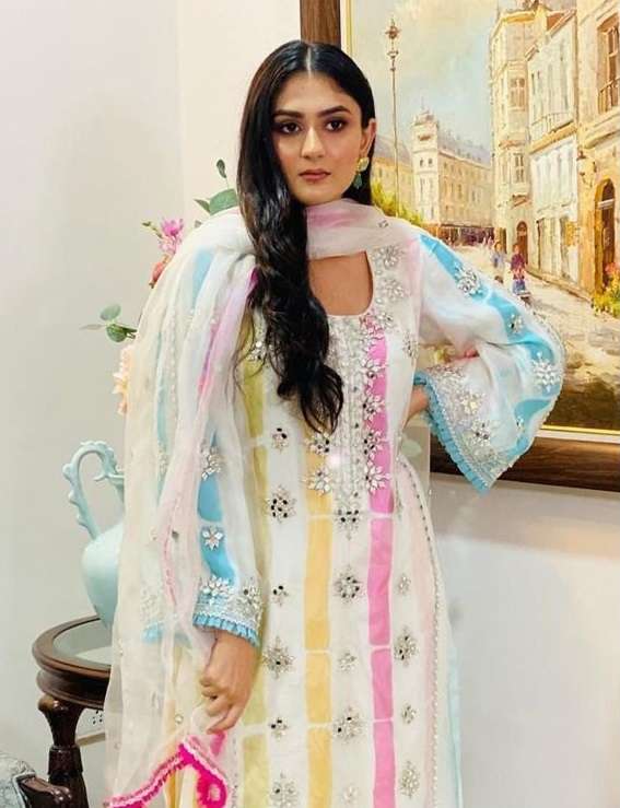 AGHANOOR PRESENTS H-13 NET EMBROIDERED PAKISTANI SUITS COLLECTION AT WHOLESALE PRICE