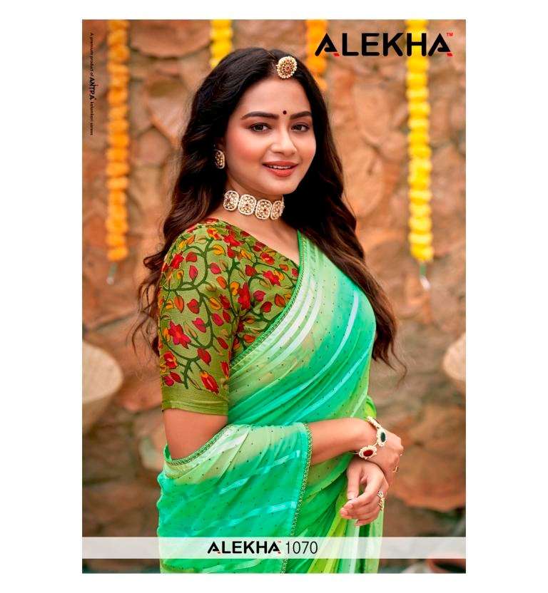 ALEKHA PRESENTS 1070A-1070F SERIES WEIGHTLESS SAREES COLLECTION AT WHOLESALE PRICE