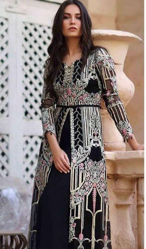 Asim Jofa Presents Dno 56071 Designer Pakistani Anarkali Salwar Suit At Wholesale Price