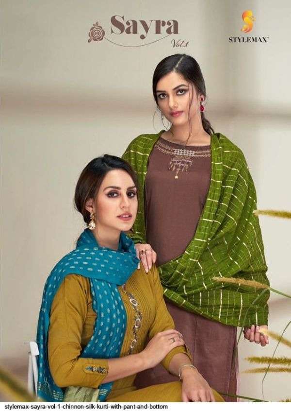 Stylemax Presents Sayra Vol-1 681 - 688 Series Designer Casual Party Wear Suit At Wholesale Price
