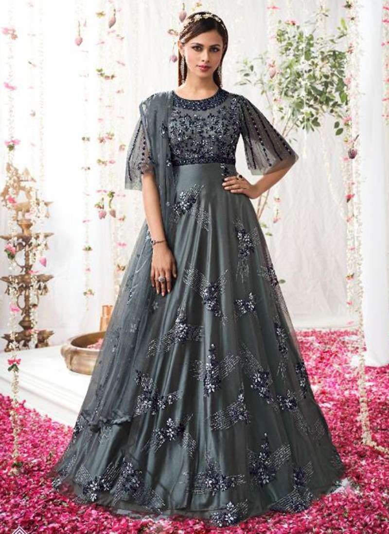 Swagat Presents Violet 5301 - 5308 Series Designer Indian Pakistani Anarkali Suit Salwar At Wholesale Price M90