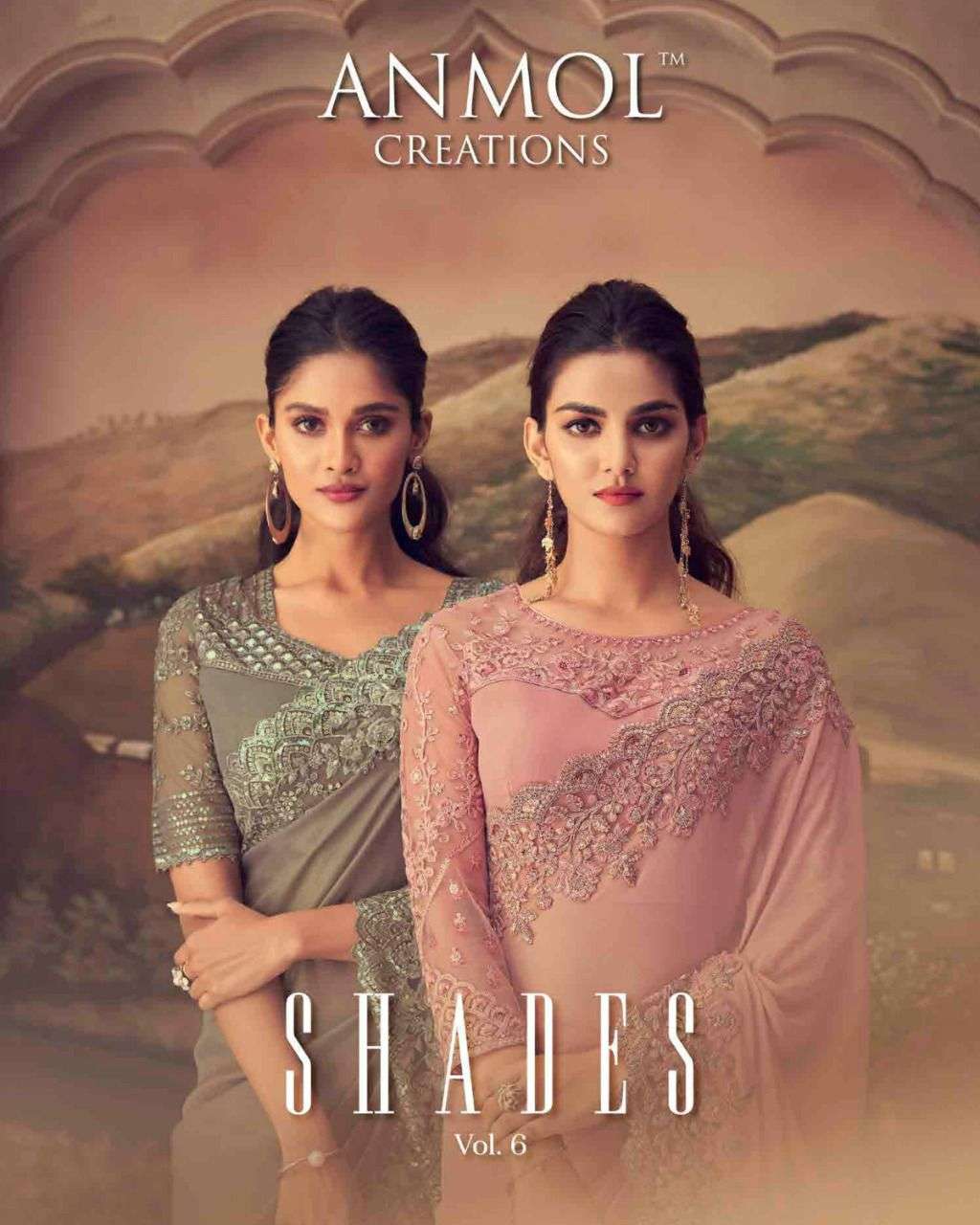 ANMOL PRESENTS SHADES VOL-6 3201 TO 3216 SERIES FANCY SILK DESIGNER SAREES COLLECTION AT WHOLESALE RATES N482