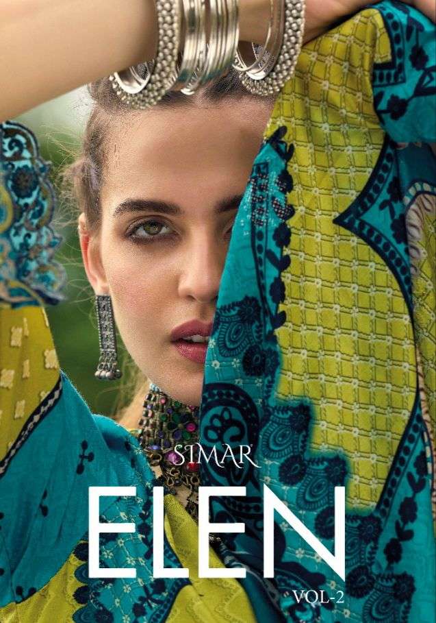 GLOSSY PRESENTS SIMAR ELEN VOL-2 2801 TO 2806 SERIES VISCOSE SILK DESIGNER SALWAR SUITS COLLECTION AT WHOLESALE PRICE N856