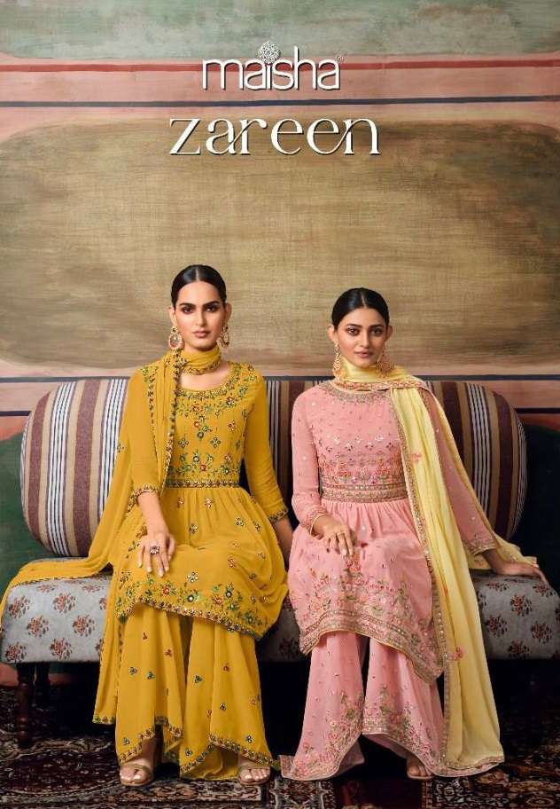 MAISHA PRESENTS ZAREEN 11062 TO 11066 SERIES GEORGETTE EMBROIDERY WORK SALWAR SUITS COLLECTION AT WHOLESALE RATES N613