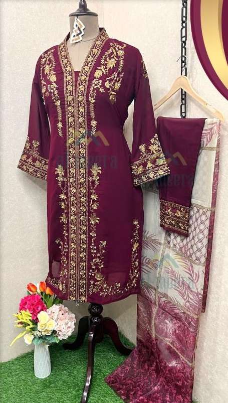 AL MEERA PRESENTS 1152 DESIGN GEOREGTTE READYMADE PAKISTANI SUITS COLLECTION AT WHOLESALE PRICE N1016