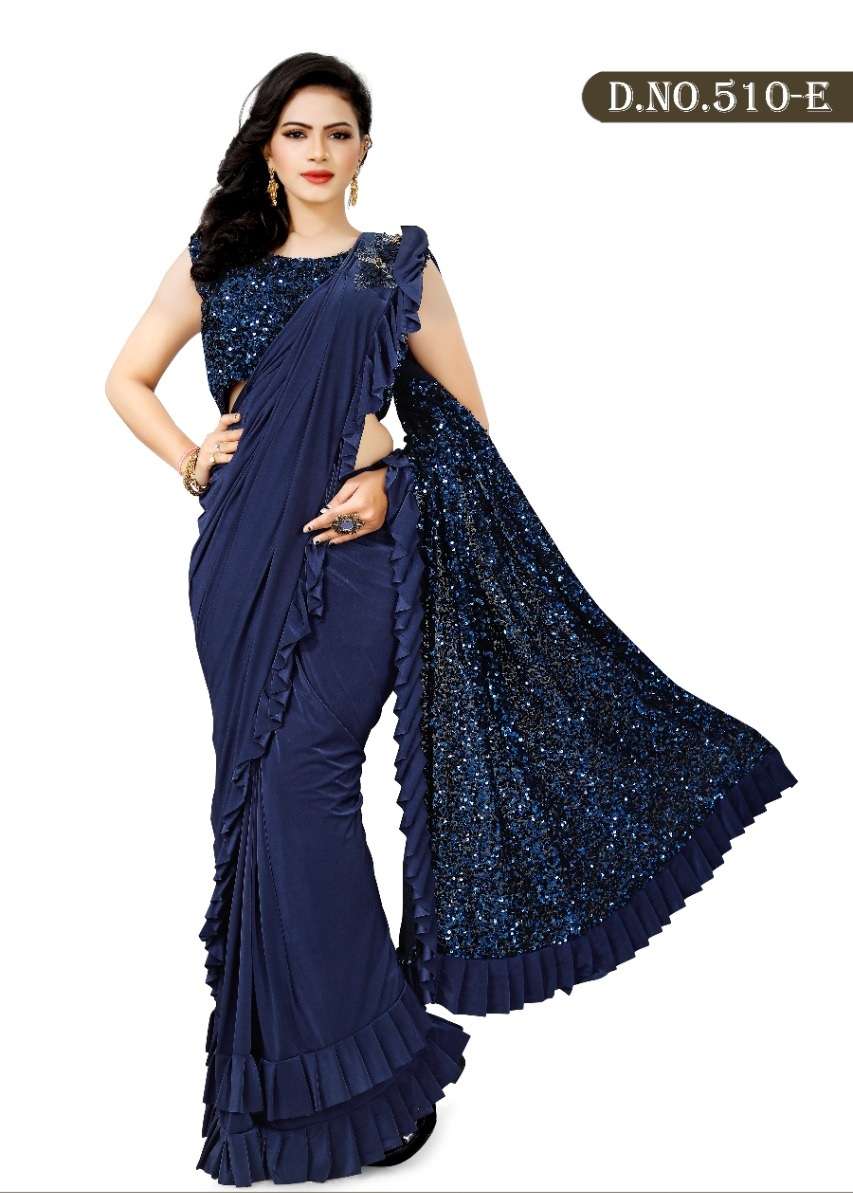 Balaji Emporium Presents 510A TO 510E Series Fancy Designer Attractive Work Ready To Wear Party Wear Saree Collection 510