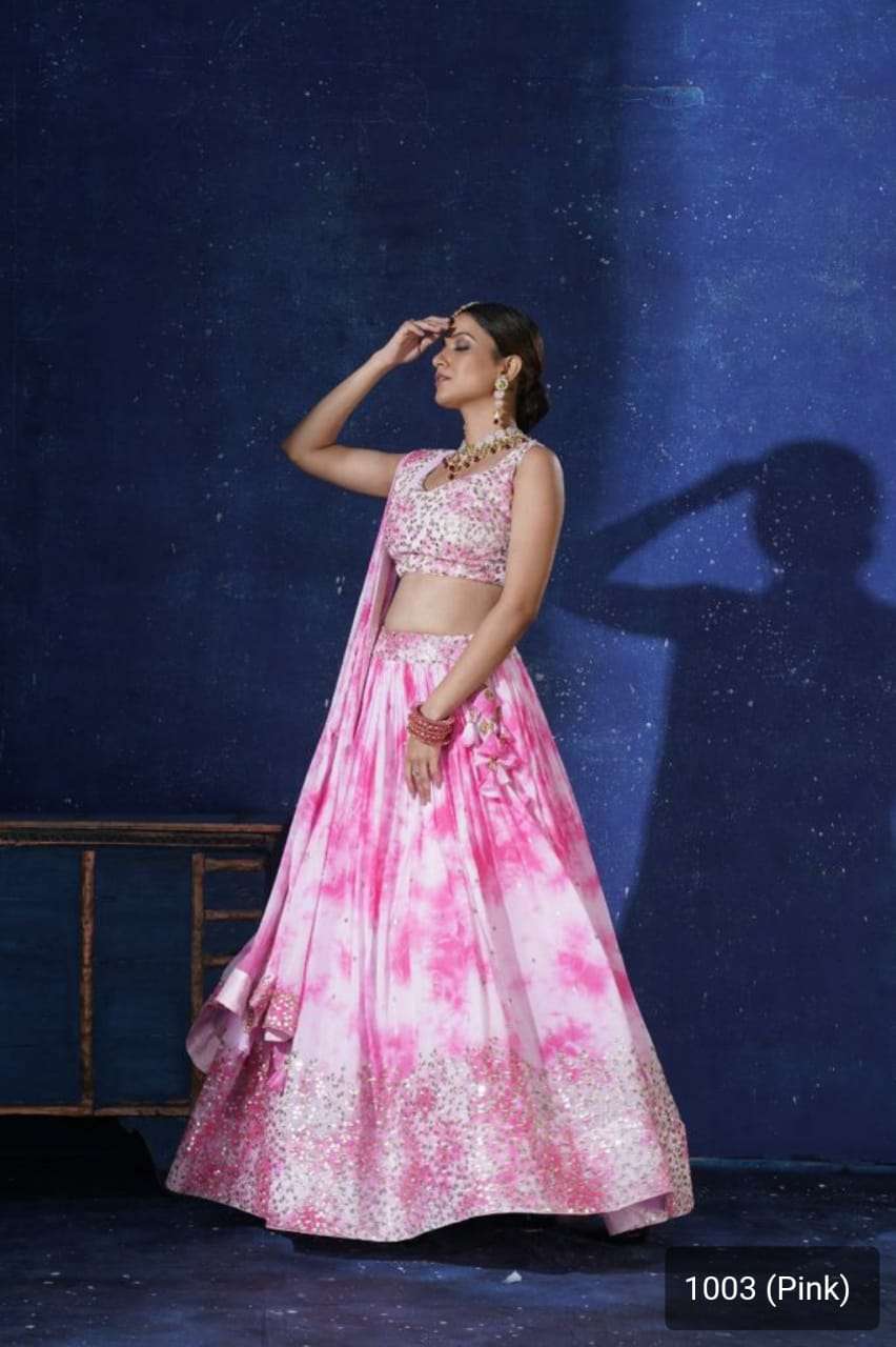 MYSTERY ROSE PRESENTS 1003 PINK INDIAN WEDDING LEHENGA CHOLI COLLECTION AT WHOLESALE PRICE N1210