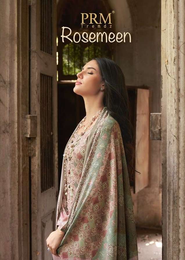 PRM PRESENTS ROSEMEEN VOL-2 101 TO 110 SERIES PASHMINA PRINTED WINTER DRESS MATERIALS COLLECTION AT WHOLESALE RATES N948