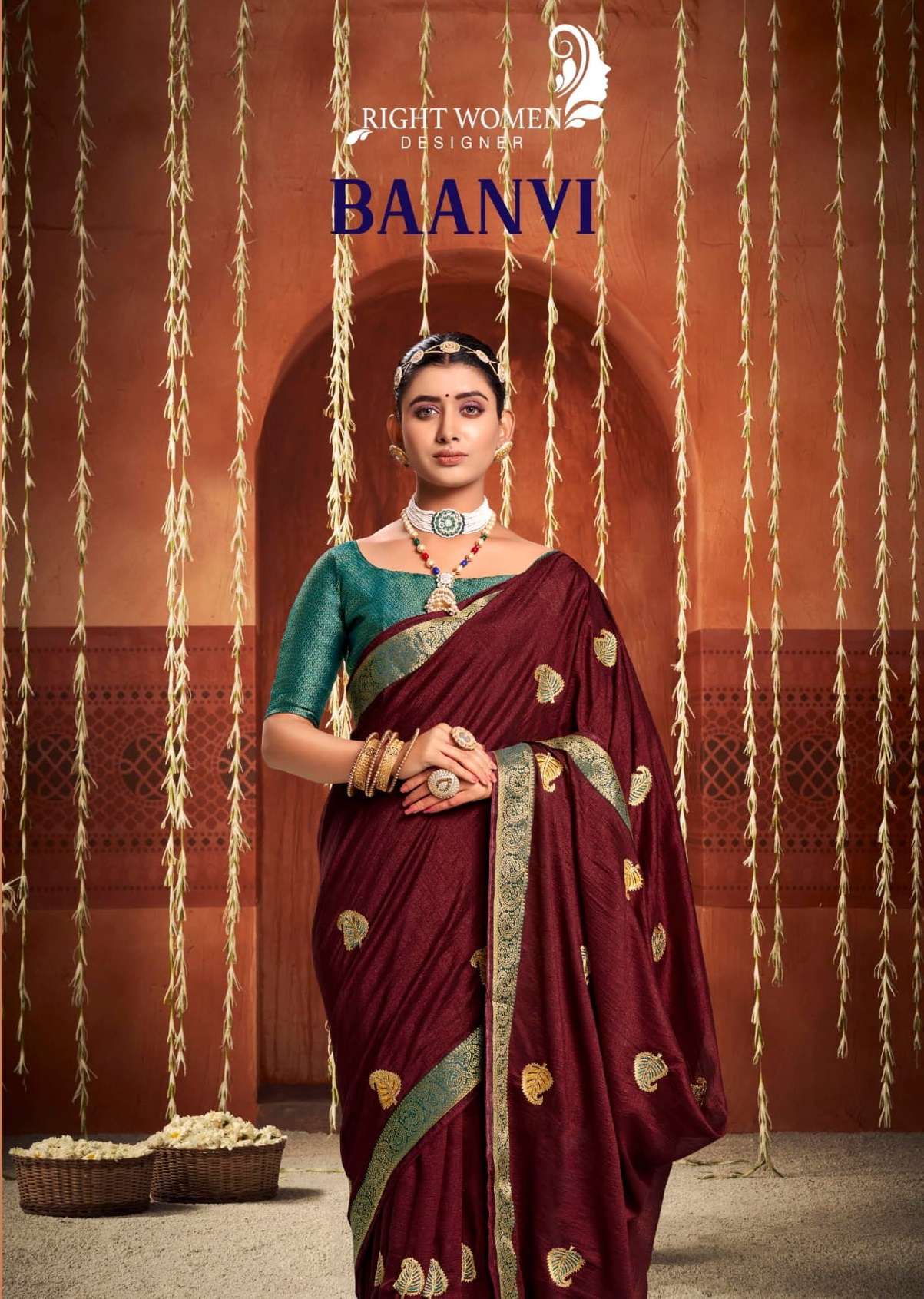 RIGHT WOMEN PRESENTS BAANVI 10001 TO 10008 SERIES VICHITRA DESIGNER SAREES COLLECTION AT WHOLESALE PRICE N1119