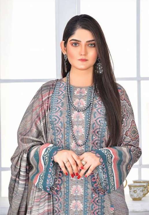 AGHA NOOR PRESENTS JAINEE VOL-6 6001 TO 6006 SERIES LAWN COTTON PAKISTANI SUITS COLLECTION AT WHOLESALE PRICE 7624
