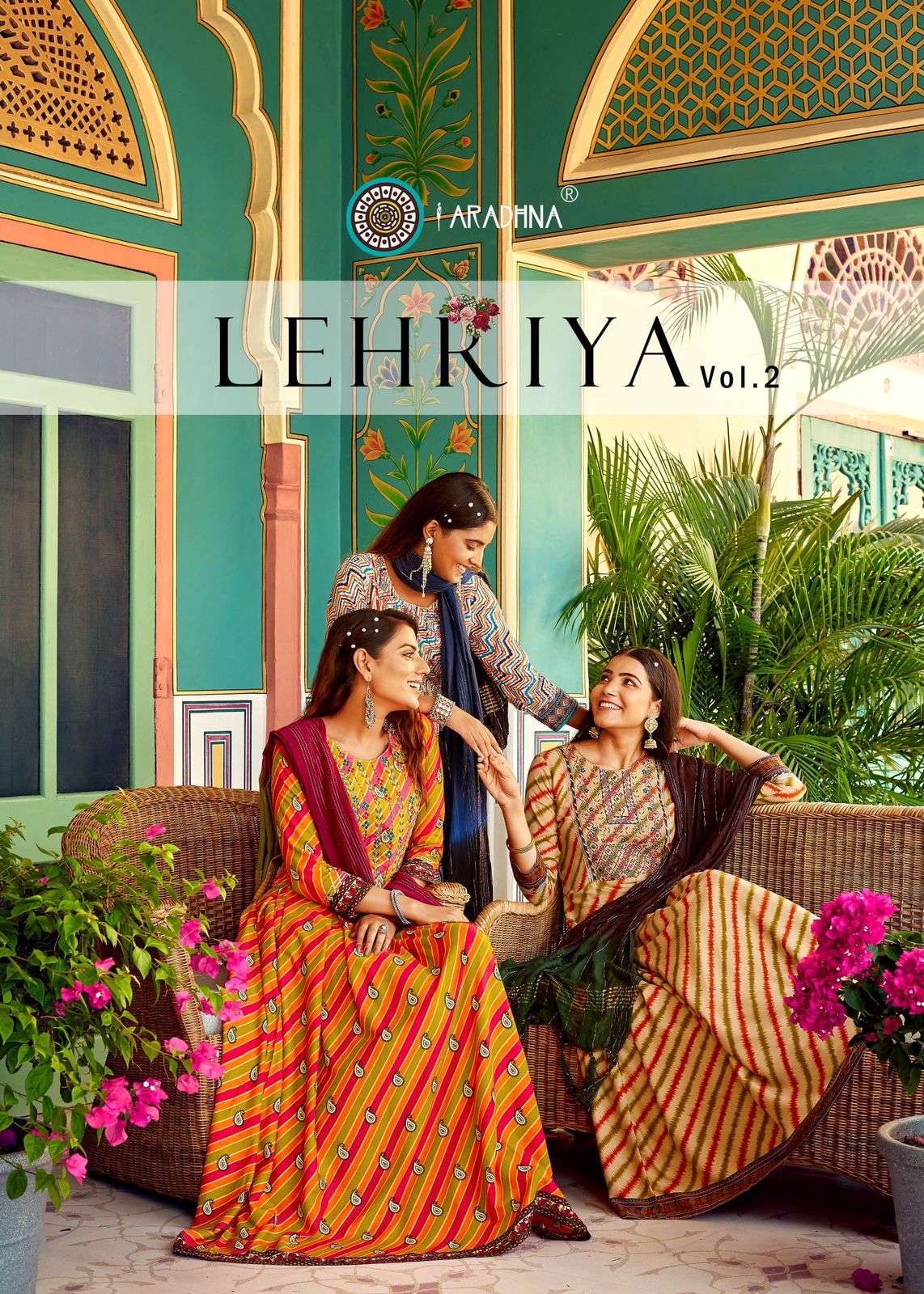 ARADHNA PRESENTS LEHRIYA VOL-2 2001 TO 2008 SERIES RAYON LONG GOWN COLLECTION AT WHOLESALE PRICE 7025