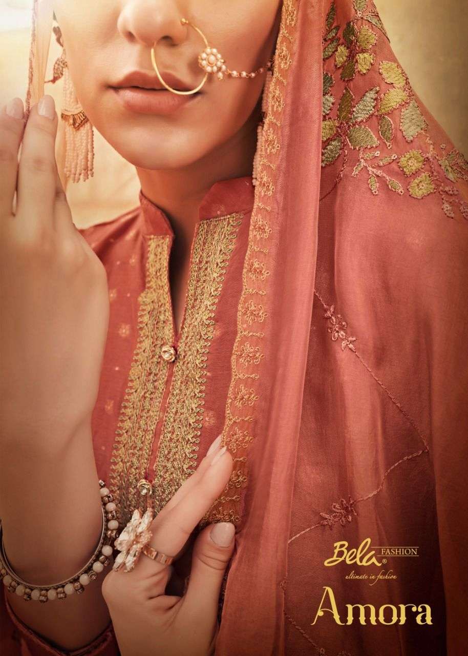 BELA FASHION PRESENTS AMORA 3384-3390 SERIES RUSSIAN BUTTI SALWAR SUITS COLLECTION AT WHOLESALE PRICE 3865