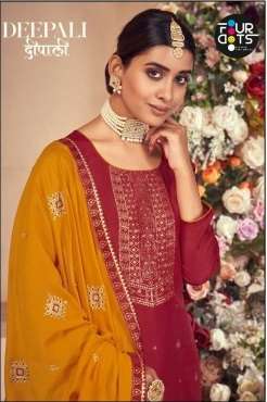 FOUR DOTS PRESENTS DEEPALI 1181-1184 SERIES RUSSIAN DOLA JAQUARD SALWAR SUITS COLLECTION AT WHOLESALE PRICE N1212