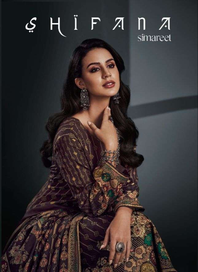 GLOSSY PRESENTS SIMAREET SHIFANA 909-914 SERIES WINTER PASHMINA DESIGNER SUITS COLLECTION AT WHOLESALE PRICE 3769