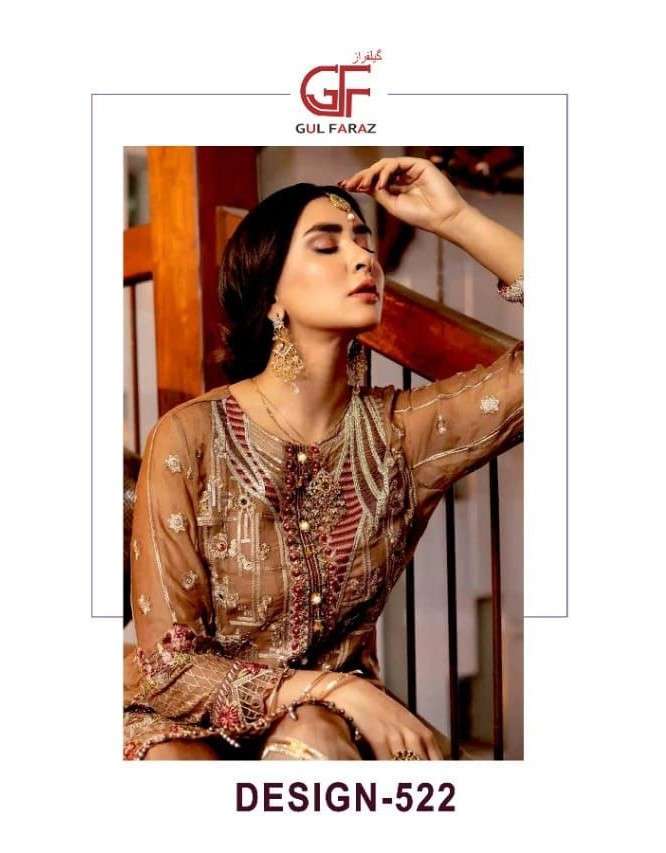 GUL FARAZ PRESENTS 522 COLOURS INDIAN PAKISTANI DESIGNER SUITS COLLECTION AT WHOLESALE PRICE N1218