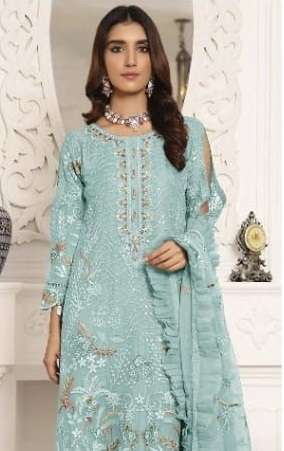 GUL FARAZ PRESENTS 528 COLOURS GEORGETTE WORK SALWAR SUITS PAKISTANI COLLECTION AT WHOLESALE PRICE N1218