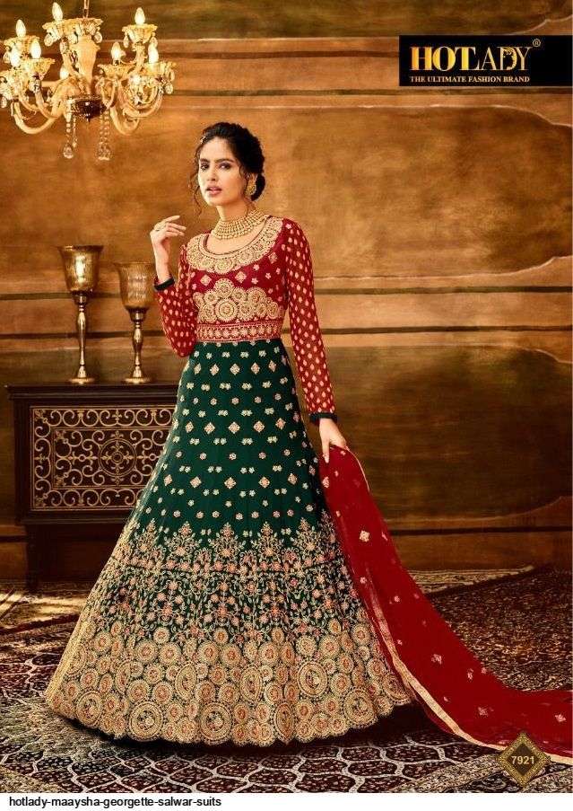 HOTLADY PRESENTS MAAYSHA 7921-7925 SERIES INDIAN WEDDING ANARKALI SUITS COLLECTION AT WHOLESALE PRICE 3958