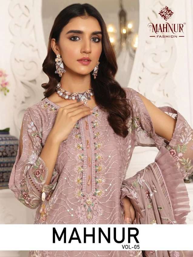 MAHNUR PRESENTS VOL-05 5001 TO 5003 SERIES EXCLUSIVE INDIAN PAKISTANI SUITS COLLECTION AT WHOLESALE PRICE 3793