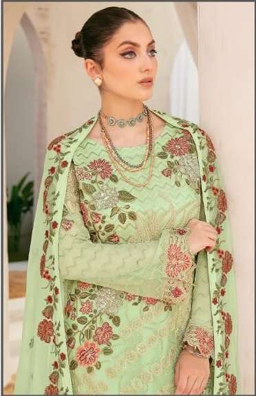 NOOR PRESENTS 1010 DESIGN GEOREGTTE EMBROIDERY WORK SALWAR SUITS PAKISTANI COLLECTION AT WHOLESALE PRICE 7040