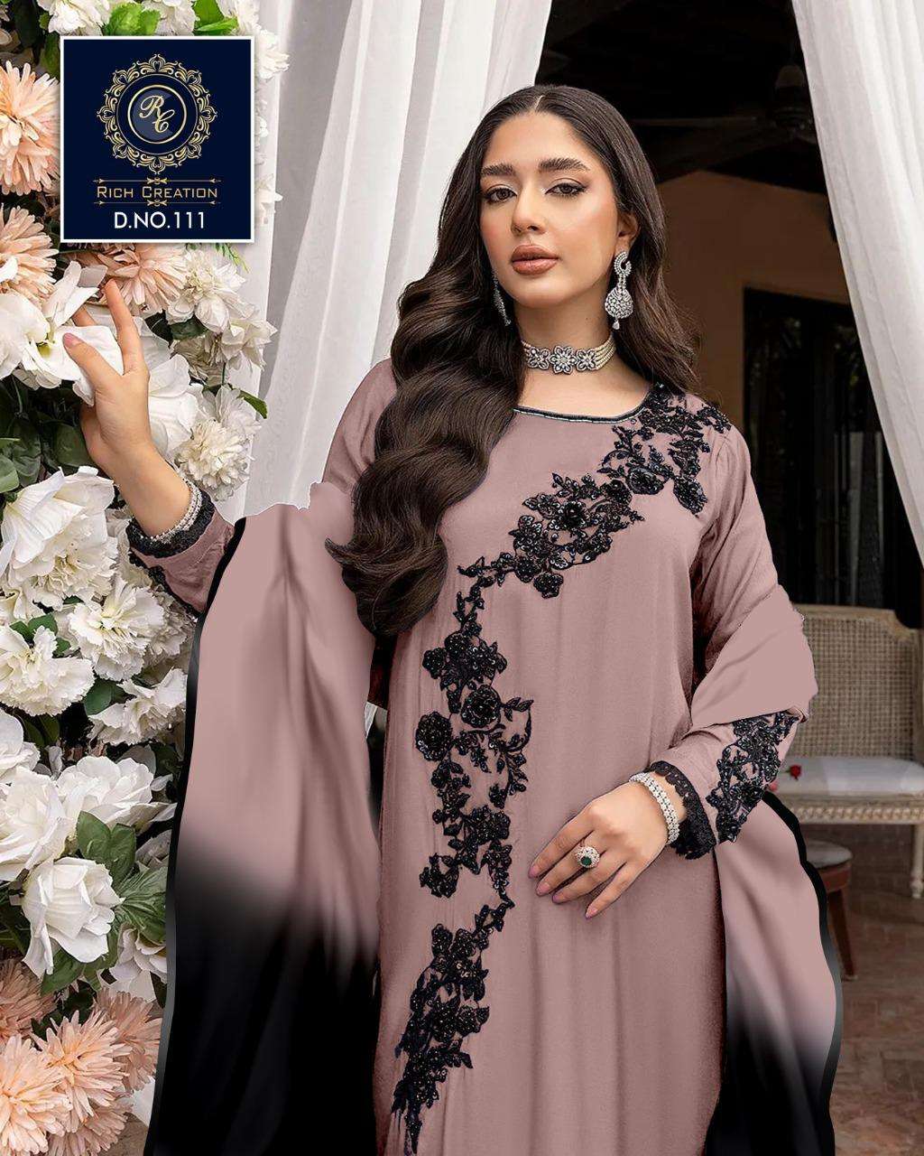 RICH CREATION PRESENTS 111 COLOURS INDIAN PAKISTANI SALWAR SUITS COLLECTION AT WHOLESALE RATES 3840