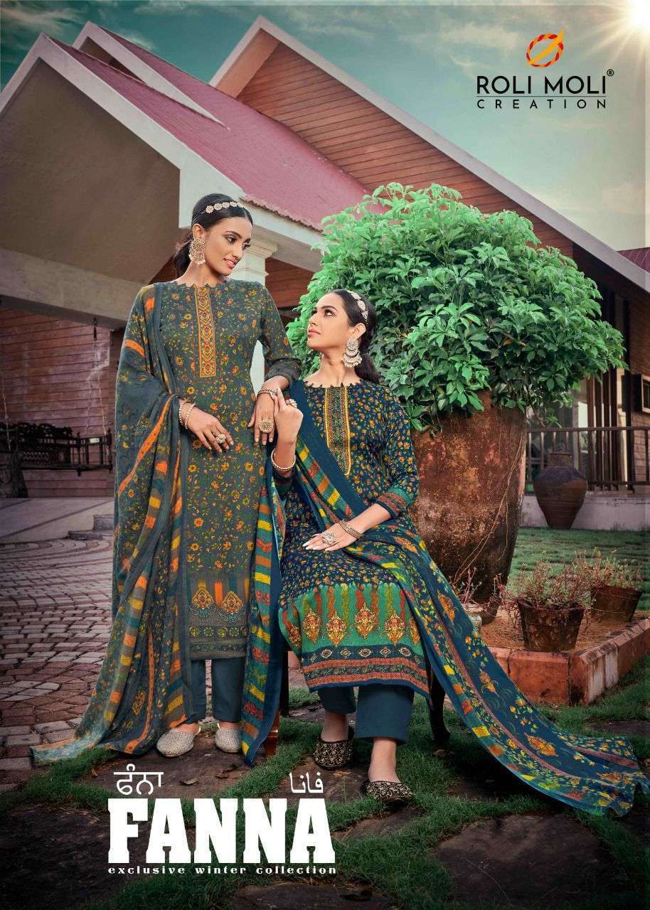 ROLI MOLI PRESENTS FANNA 2001-2008 SERIES WINTER SPECIAL PASHMINA SUITS COLLECTION AT WHOLESALE PRICE N1219