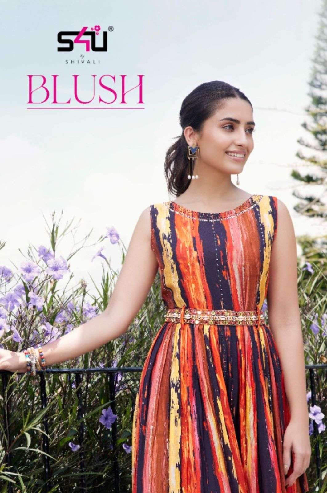S4U PRESENTS BLUSH 01-05 SERIES SEQUENCE MUSLIN KURTIS COLLECTION AT WHOLESALE PRICE 7019