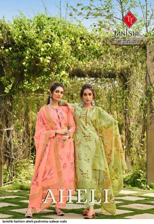 TANISHK FASHION PRESENTS AHELI 3301-3306 SERIES PASHMINA PRINTED SUITS COLLECTION AT WHOLESALE PRICE 3549