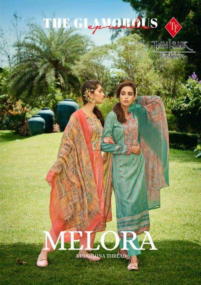 TANISHK FASHION PRESENTS MELORA 3701-3706 SERIES WINTER WEAR PASHMINA SUITS COLLECTION AT WHOLESALE PRICE 3549